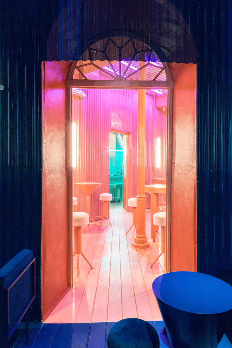 Plunge Into Naked And Famous Color Blocking Inspired Cocktail Bar In Seville AUTHENTIC INTERIOR